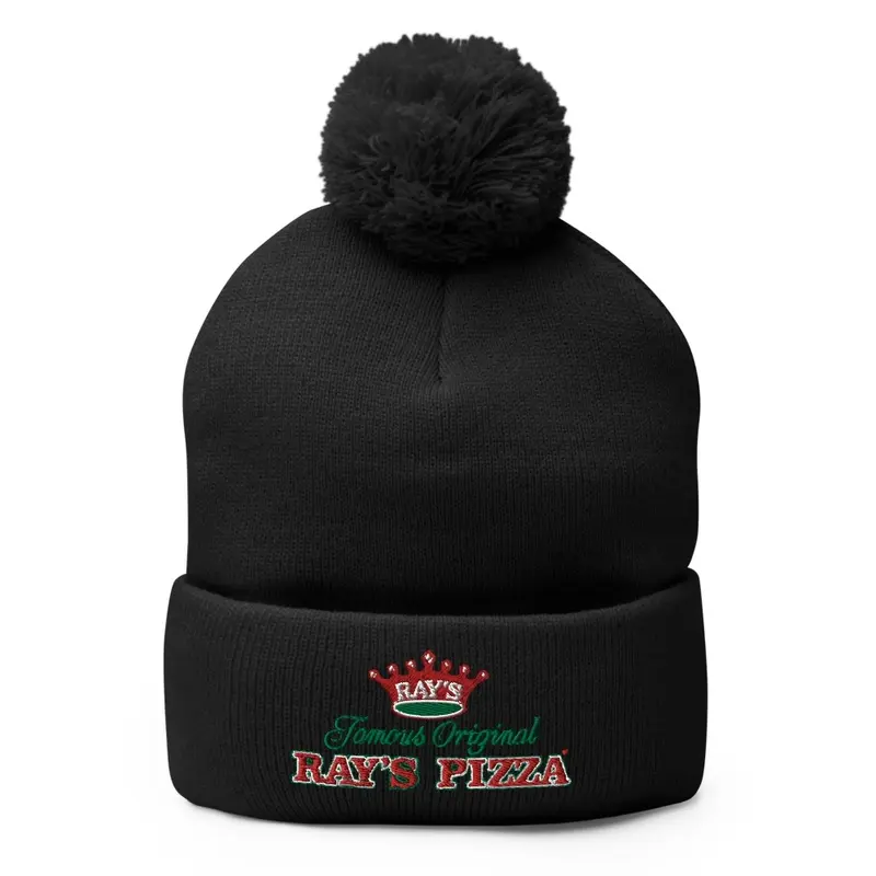 Ray's Pizza Pom Pom Beanie